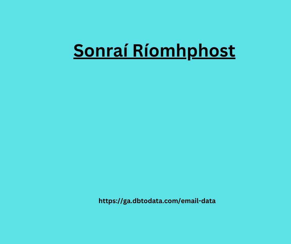 Sonraí Ríomhphost