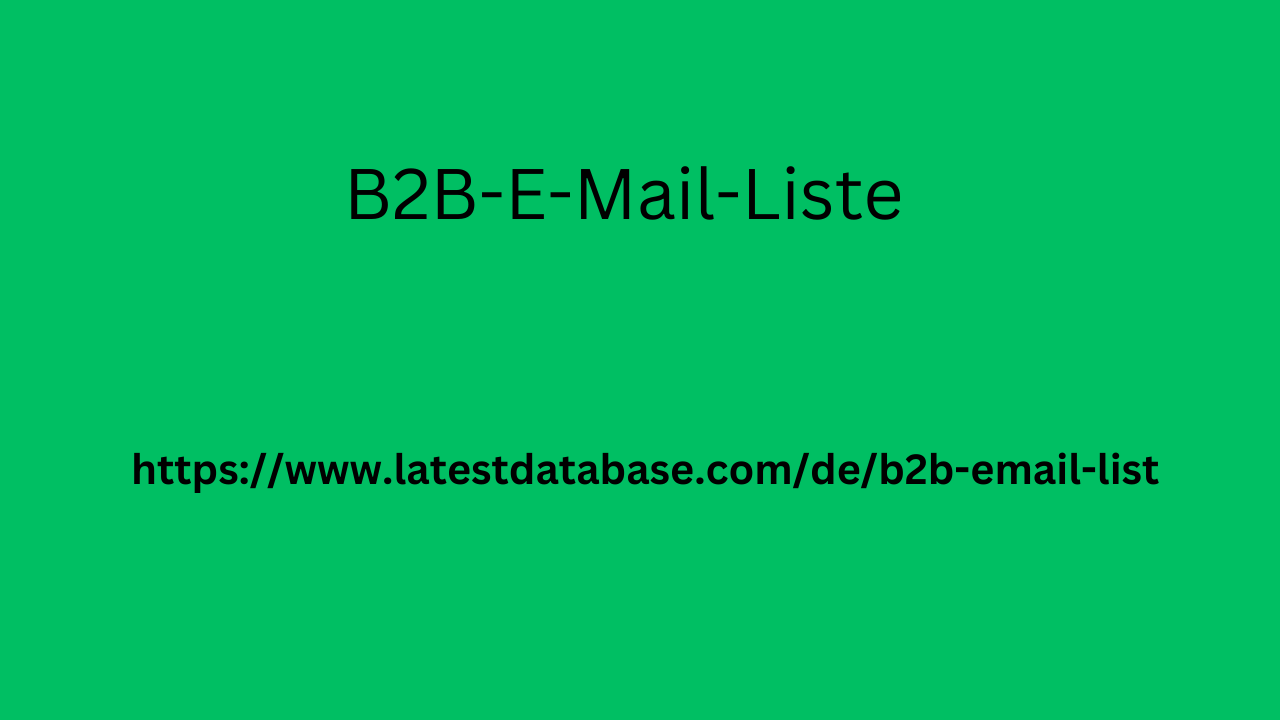 B2B-E-Mail-Liste