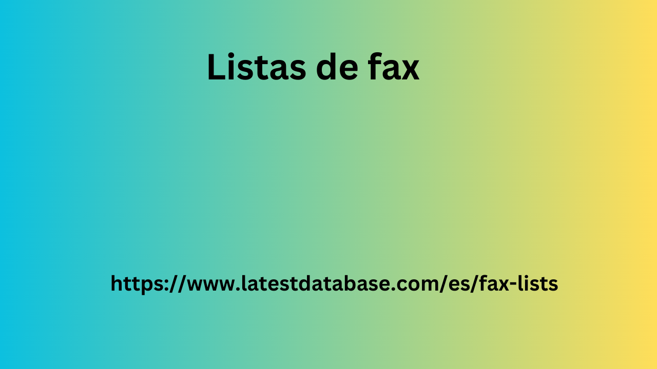 Listas de fax 