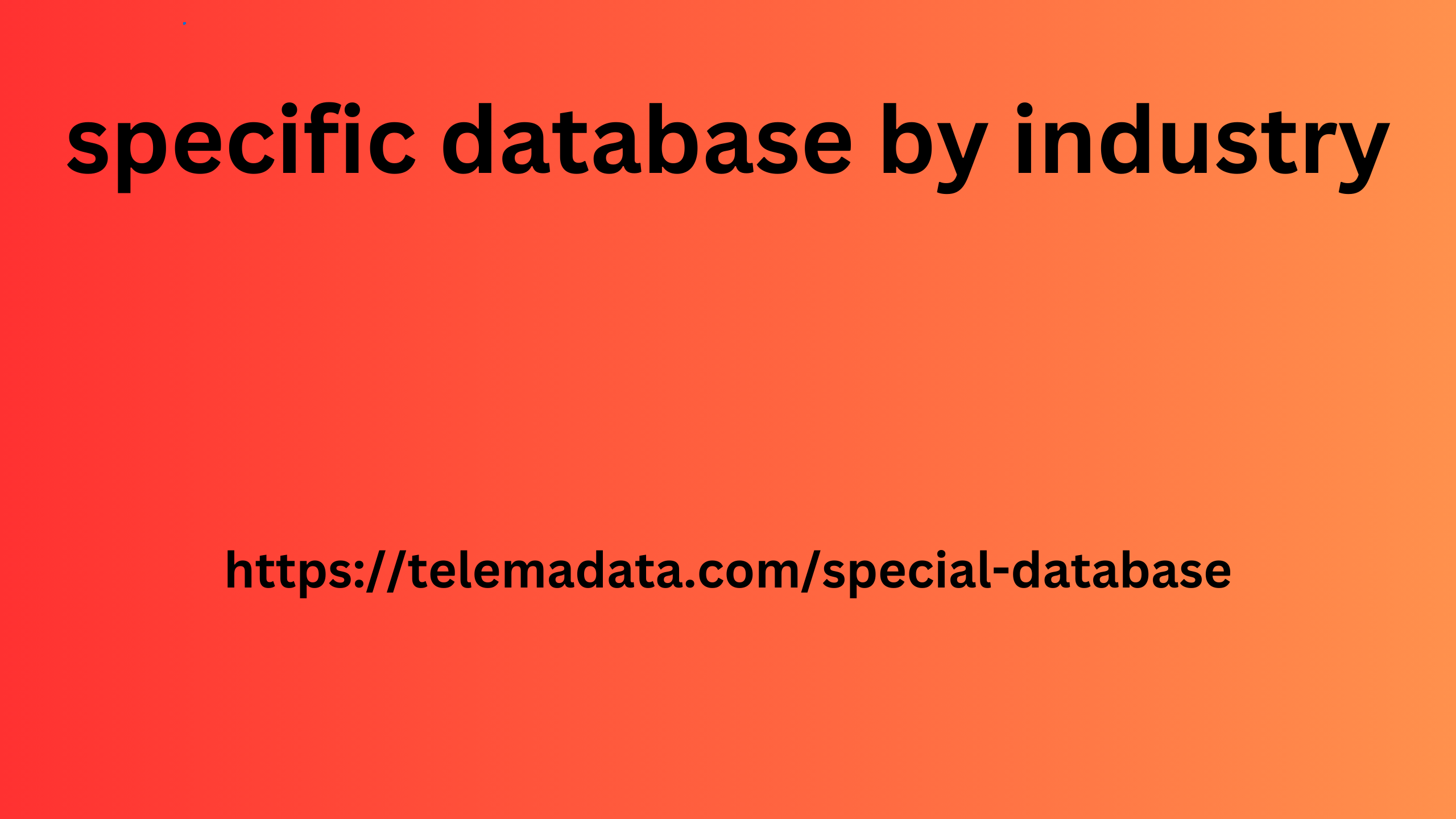 Specific Database By Industry