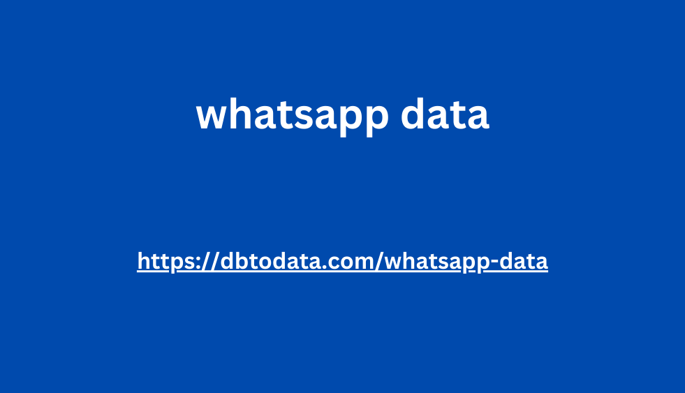 whatsapp data