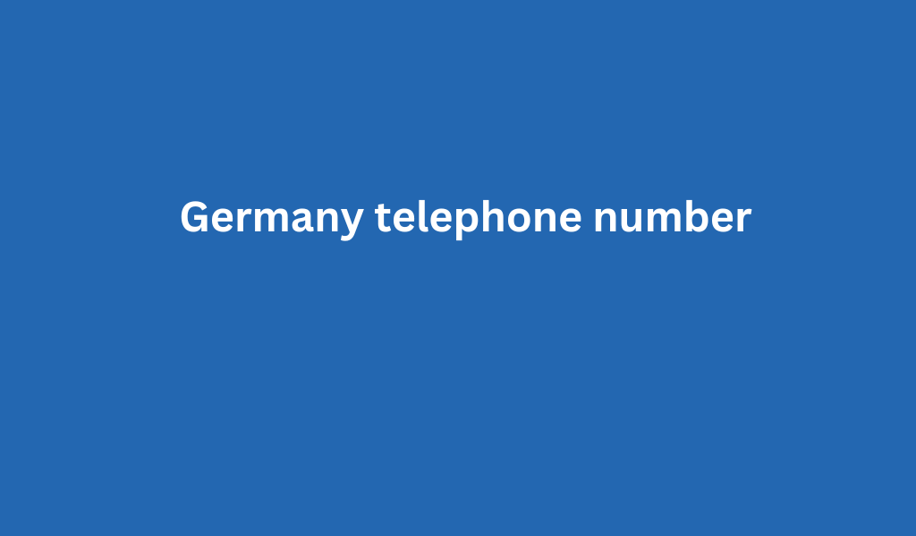 Germany telephone number