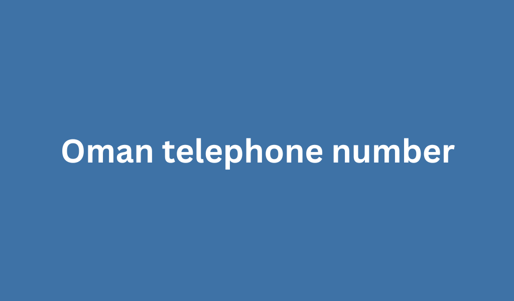 Oman telephone number