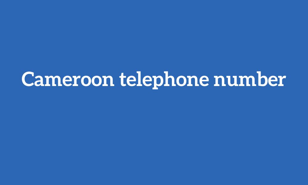 Cameroon telephone number