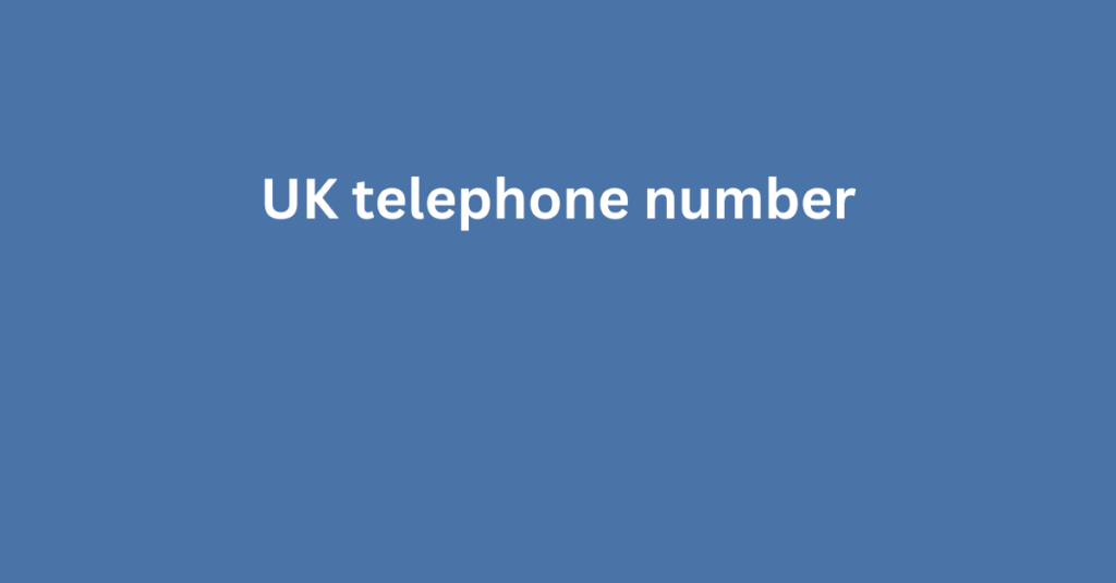 UK telephone number