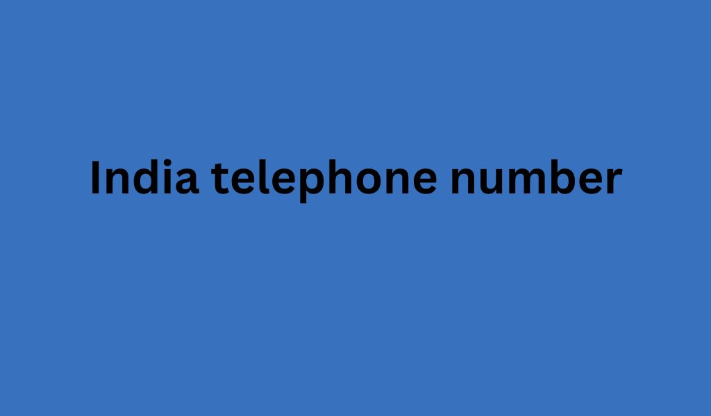 India telephone number