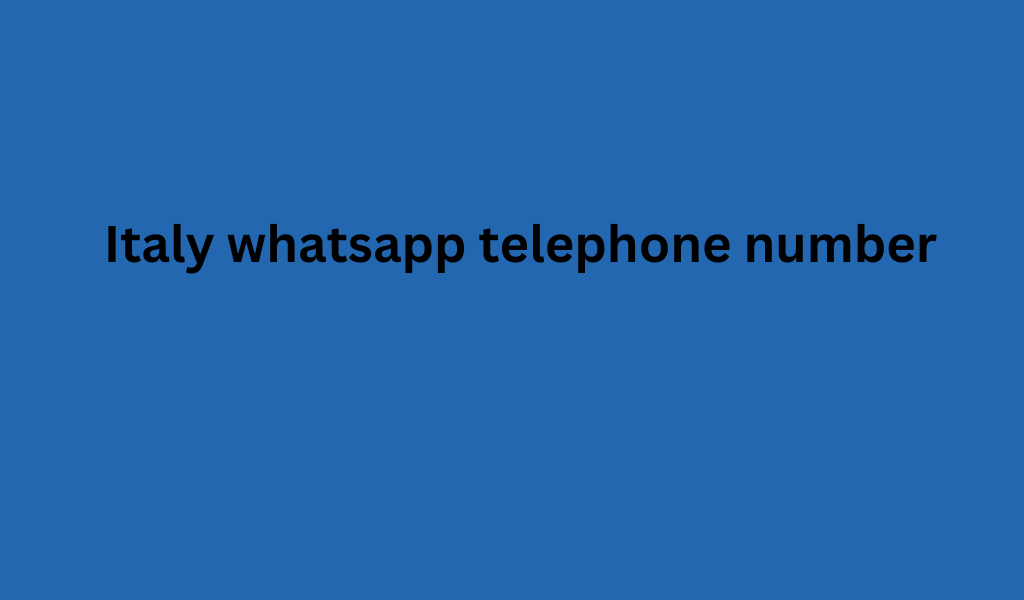 Italy whatsapp telephone number