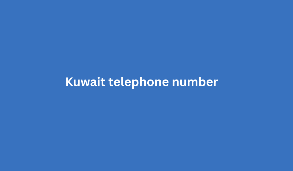 Kuwait telephone number