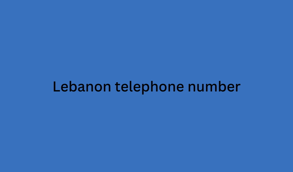 Lebanon telephone number