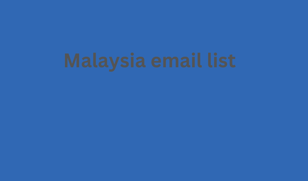 Malaysia email list