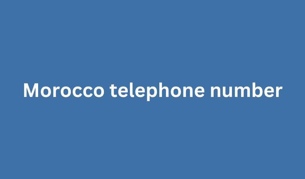 Morocco telephone number