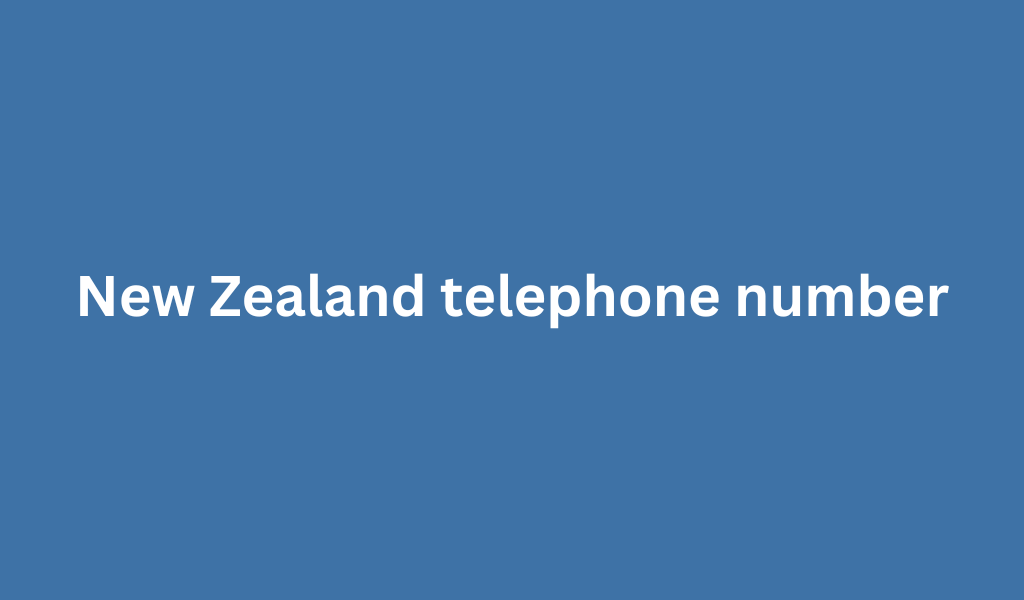 New Zealand telephone number