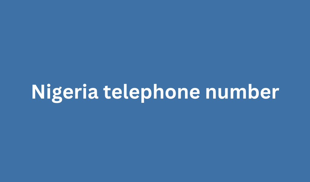 Nigeria telephone number