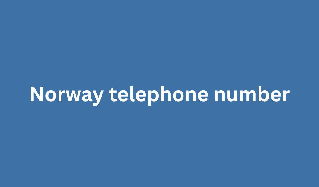 Norway telephone number