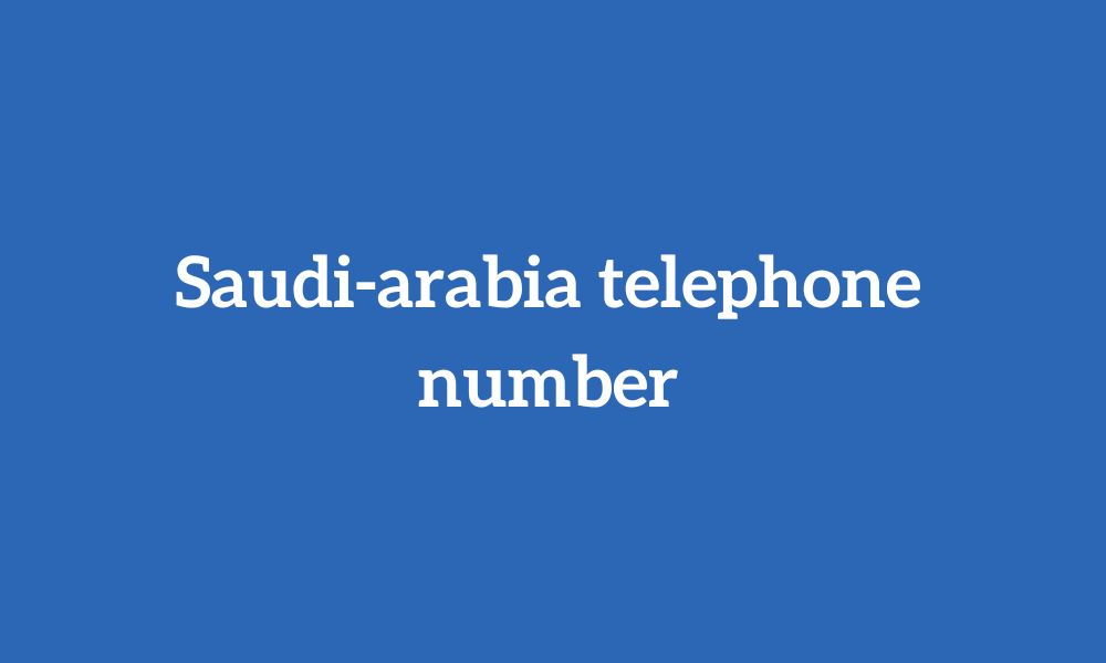 Saudi-arabia telephone number