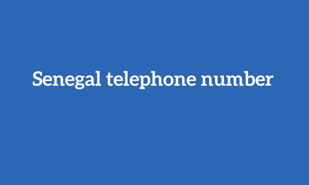 Senegal telephone number