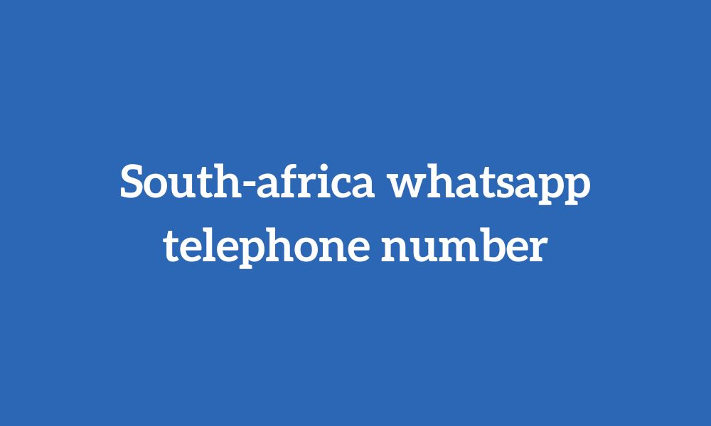 South-africa whatsapp telephone number