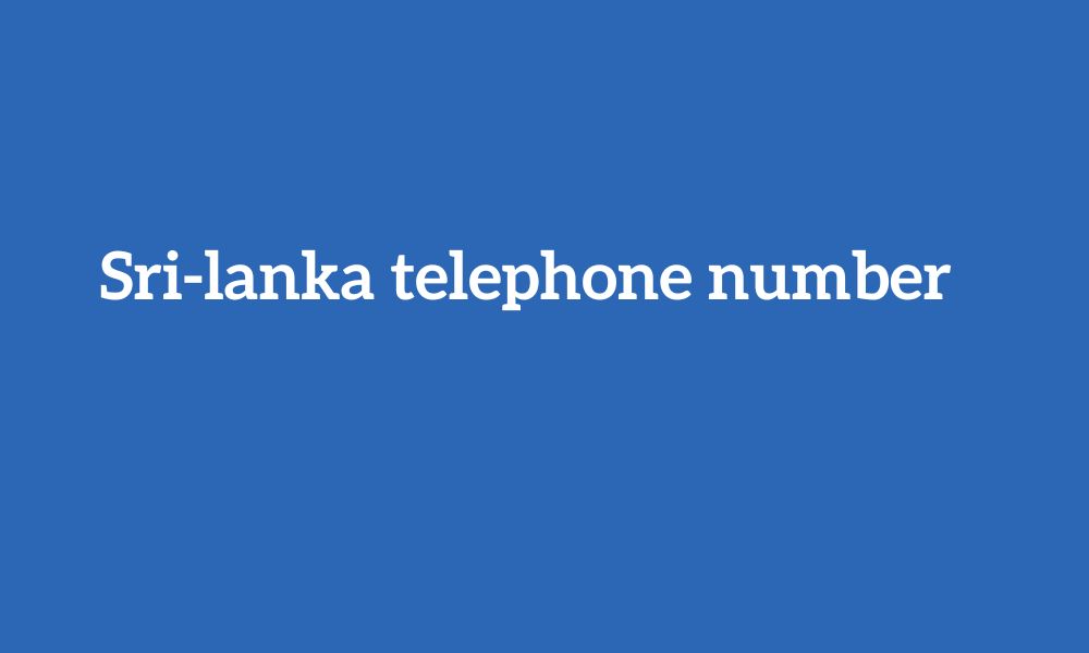 Sri-lanka telephone number