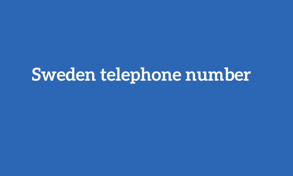 Sweden telephone number