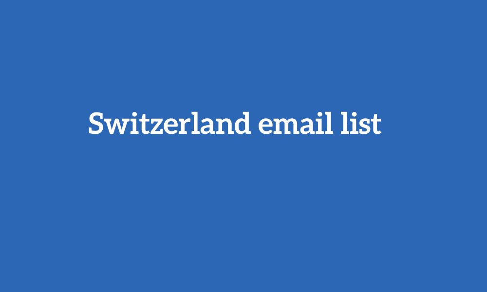 Switzerland email list